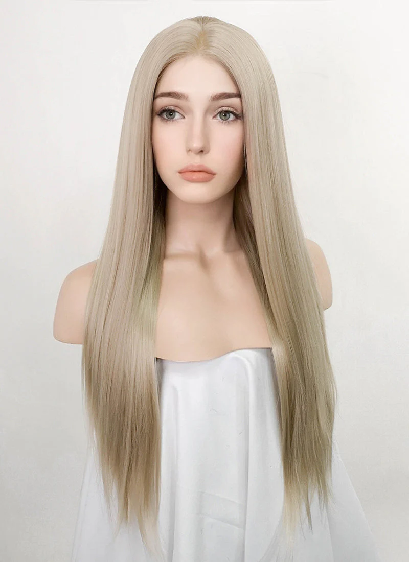Ash Blonde Straight Lace Front Synthetic Wig LFK5536 - Image 2