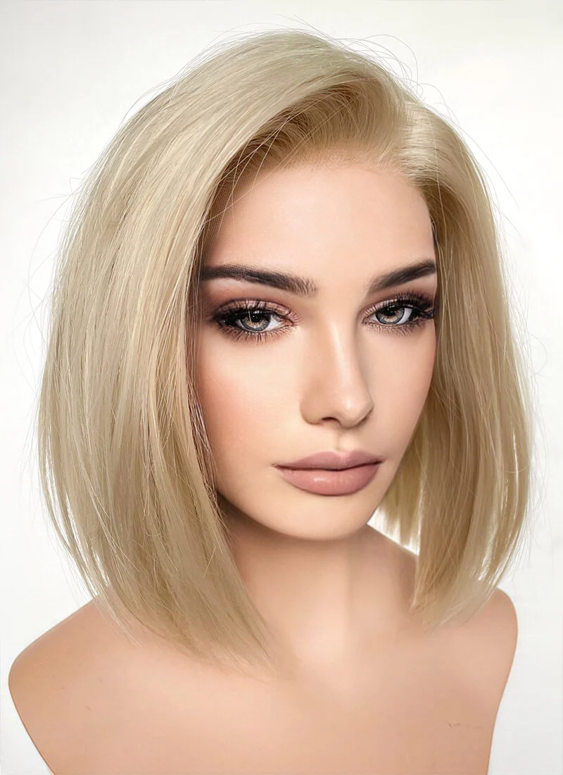 Blonde Straight Bob Lace Front Synthetic Wig LFK5542 - Image 5