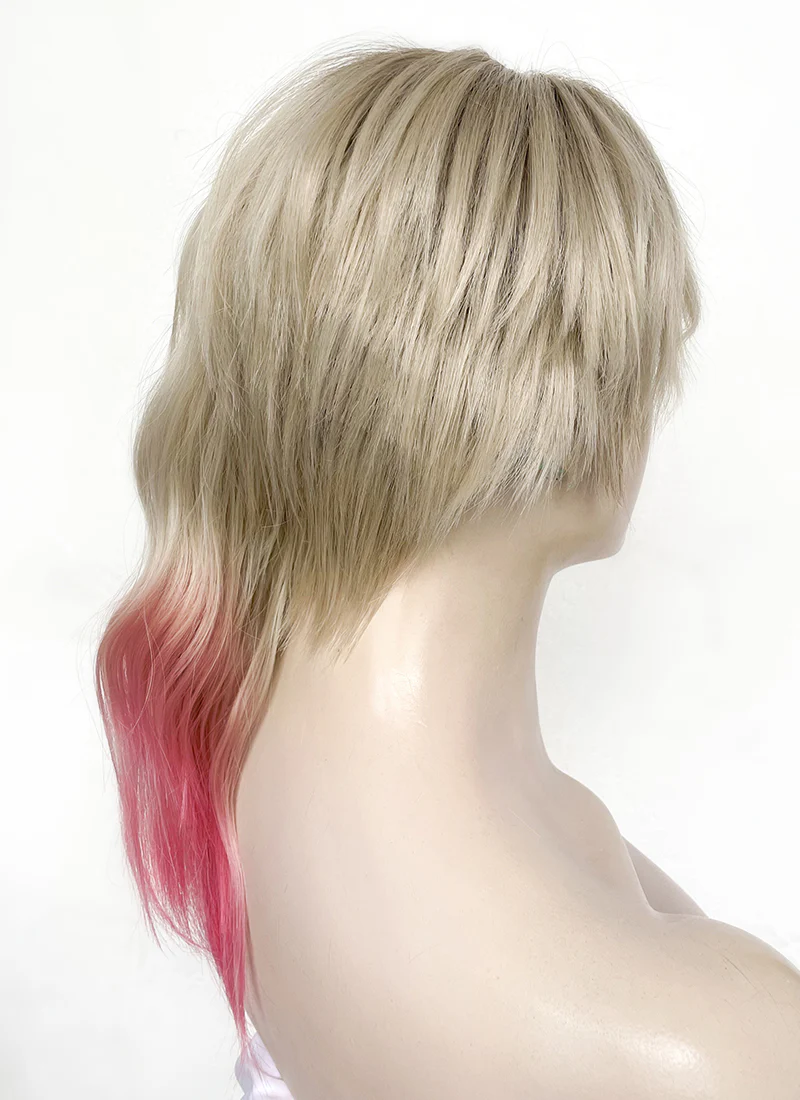 Spider-Man: Across the SpiderVerse Gwen Stacy Blonde Pink Ombre With Dark Roots Wavy Lace Front Synthetic Wig LFK5548 - Image 9