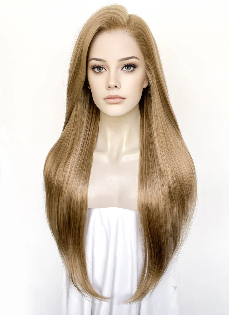 Medium Blonde Straight Lace Front Synthetic Wig LFK5575 - Image 5