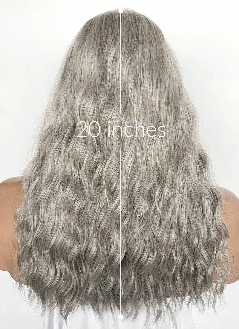 The Lord of the Rings Gandalf Mixed Grey Wavy Lace Front Synthetic Men's Wig LFK5581 - Image 4