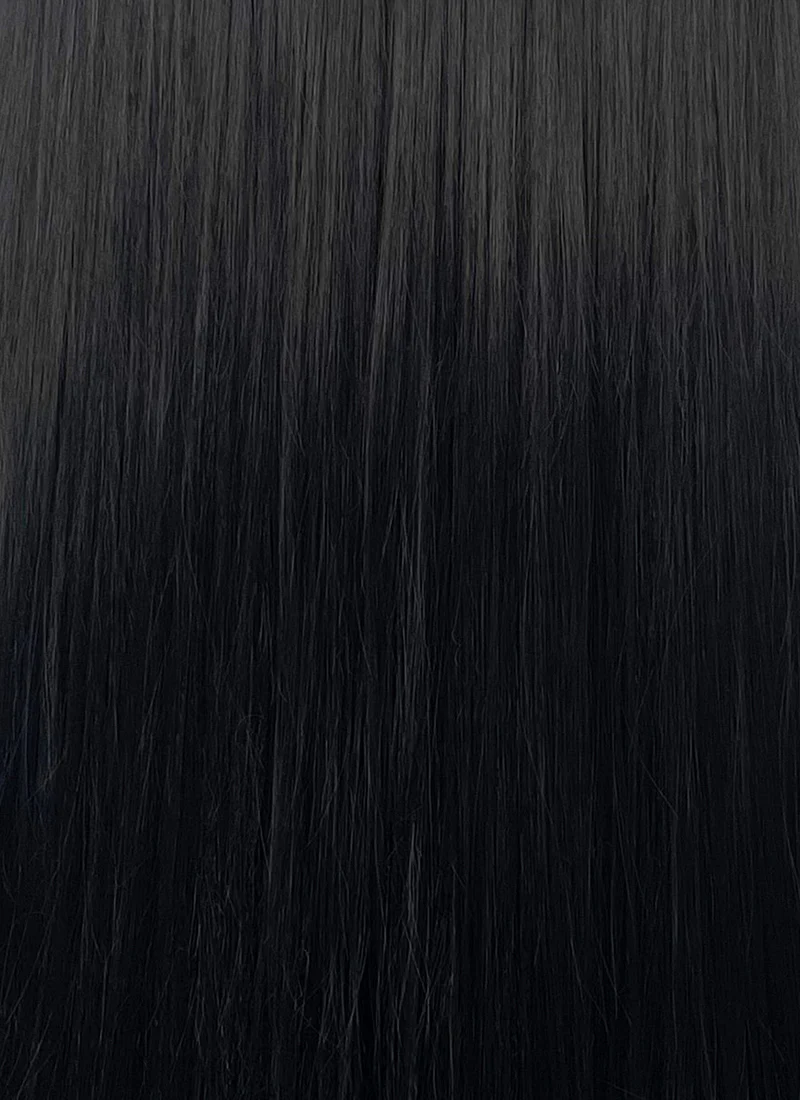 Black Straight 13" x 6" Lace Top Kanekalon Synthetic Hair Wig LFS018 - Image 10