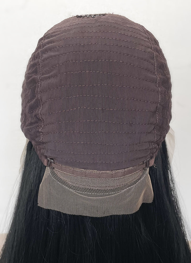 Black Straight 13" x 6" Lace Top Kanekalon Synthetic Hair Wig LFS018 - Image 8