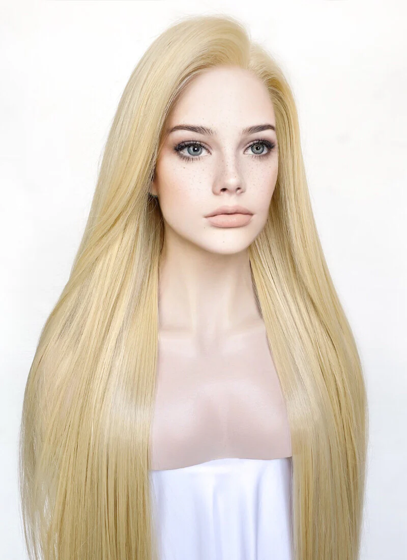 Blonde Straight 13" x 6" Lace Top Kanekalon Synthetic Hair Wig LFS019 - Image 3