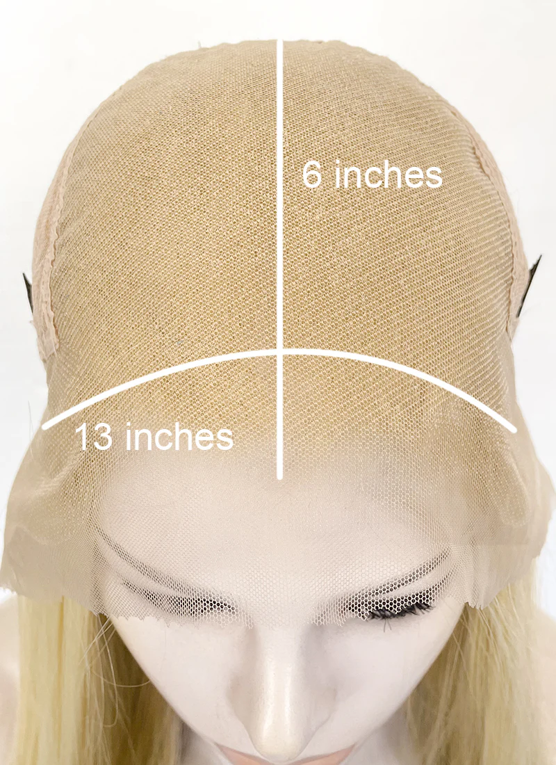 Blonde Straight 13" x 6" Lace Top Kanekalon Synthetic Hair Wig LFS019 - Image 5