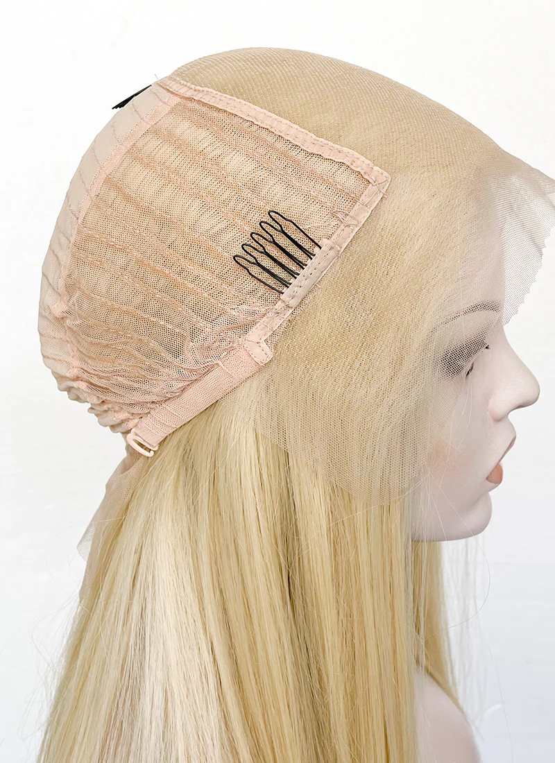 Blonde Straight 13" x 6" Lace Top Kanekalon Synthetic Hair Wig LFS019 - Image 6