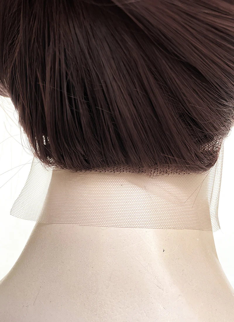 Brunette Straight 13" x 6" Lace Top Kanekalon Synthetic Hair Wig LFS027 - Image 11