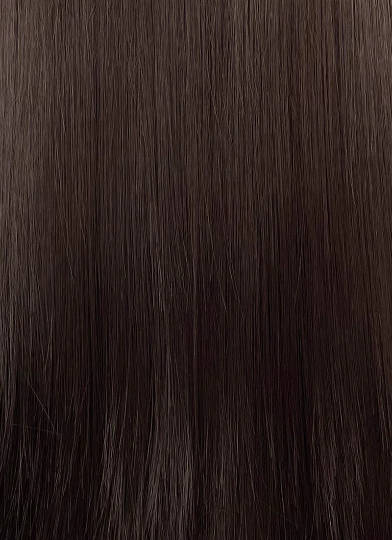 Brunette Straight 13" x 6" Lace Top Kanekalon Synthetic Hair Wig LFS027 - Image 13