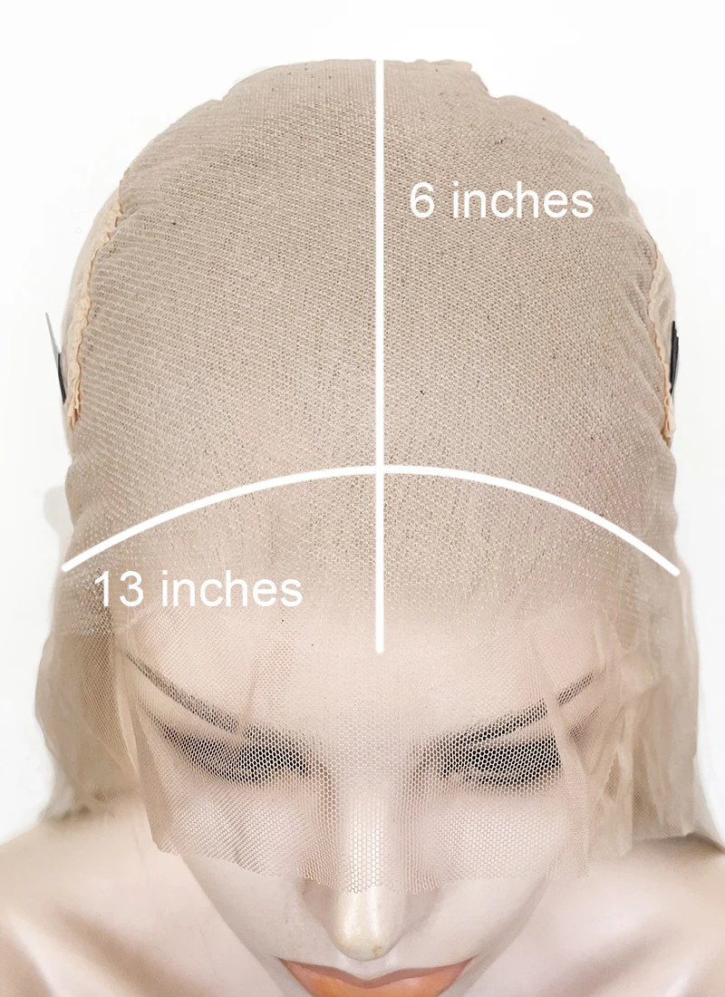 Ash Blonde Straight 13" x 6" Lace Top Kanekalon Synthetic Hair Wig LFS029 - Image 7