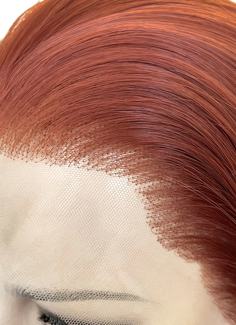 Auburn Straight 13" x 6" Lace Top Kanekalon Synthetic Hair Wig LFS030 - Image 5