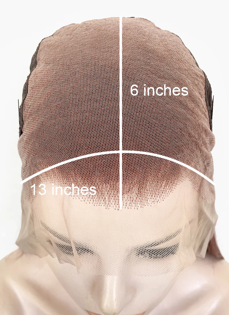 Auburn Straight 13" x 6" Lace Top Kanekalon Synthetic Hair Wig LFS030 - Image 6