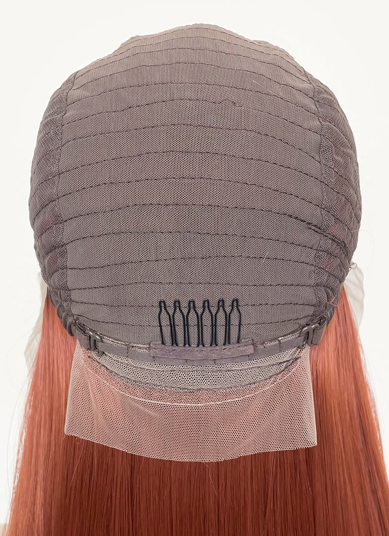 Auburn Straight 13" x 6" Lace Top Kanekalon Synthetic Hair Wig LFS030 - Image 8
