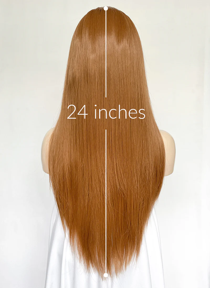 Ginger Straight 13" x 6" Lace Top Kanekalon Synthetic Hair Wig LFS034 - Image 11
