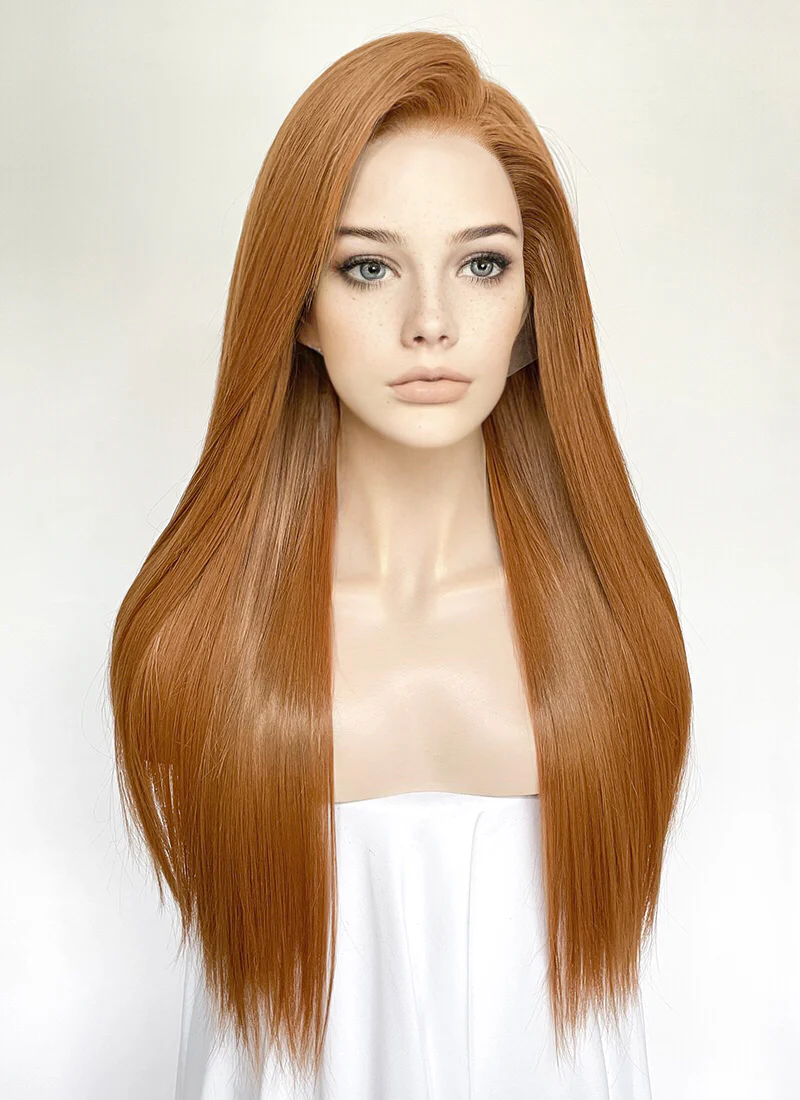 Ginger Straight 13" x 6" Lace Top Kanekalon Synthetic Hair Wig LFS034 - Image 3