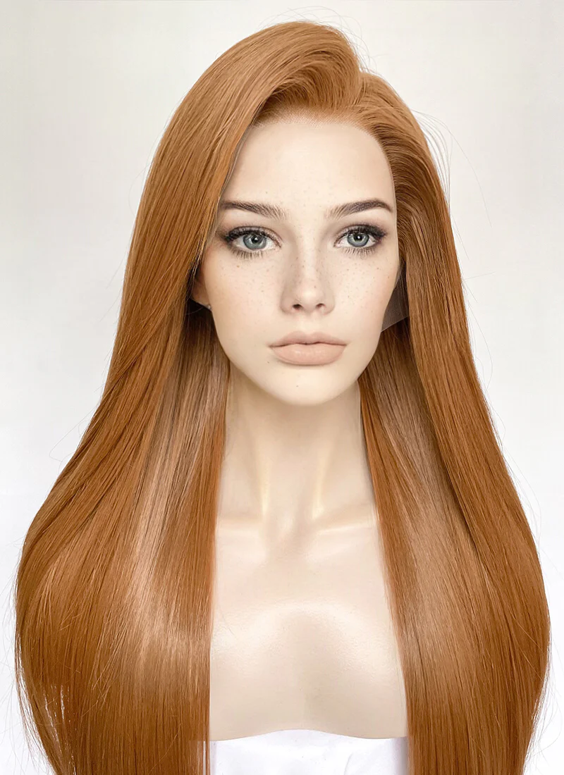 Ginger Straight 13" x 6" Lace Top Kanekalon Synthetic Hair Wig LFS034 - Image 4