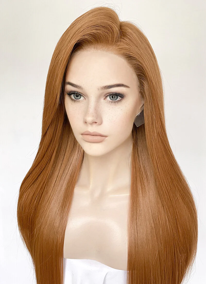 Ginger Straight 13" x 6" Lace Top Kanekalon Synthetic Hair Wig LFS034 - Image 5