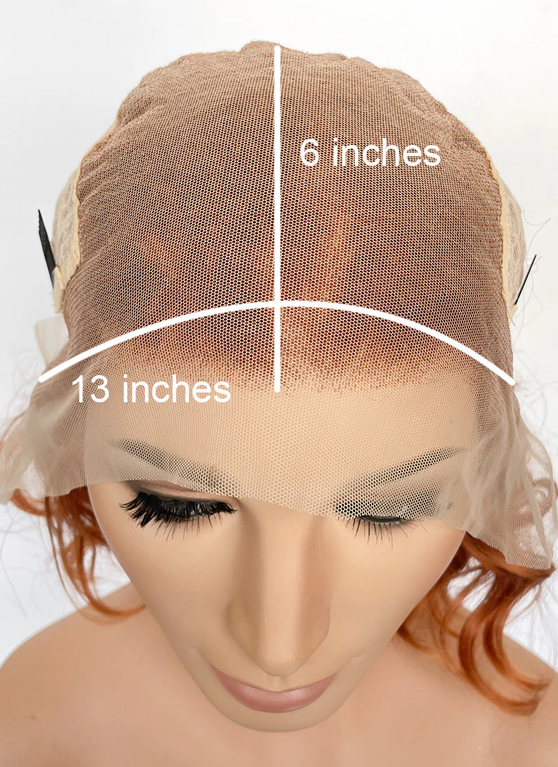 Ginger Wavy 13" x 6" Lace Top Synthetic Wig LFS039 - Image 7