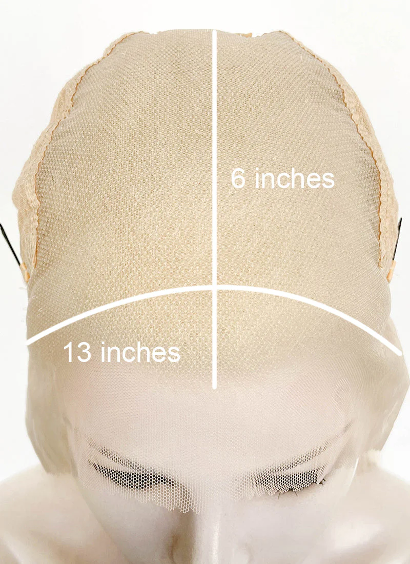 Platinum Blonde straight 13" x 6" Lace Top Lace Front Synthetic Wig LFS044 - Image 5
