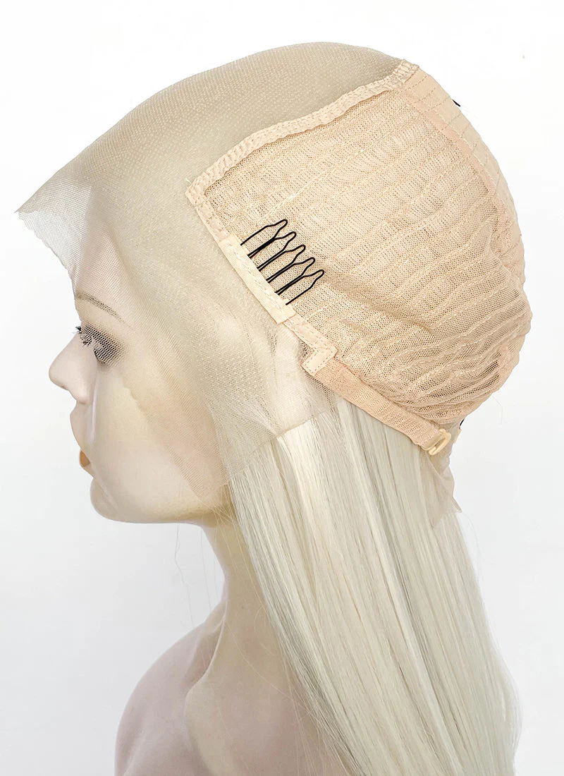 Platinum Blonde straight 13" x 6" Lace Top Lace Front Synthetic Wig LFS044 - Image 6