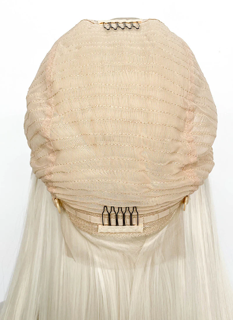 Platinum Blonde straight 13" x 6" Lace Top Lace Front Synthetic Wig LFS044 - Image 9