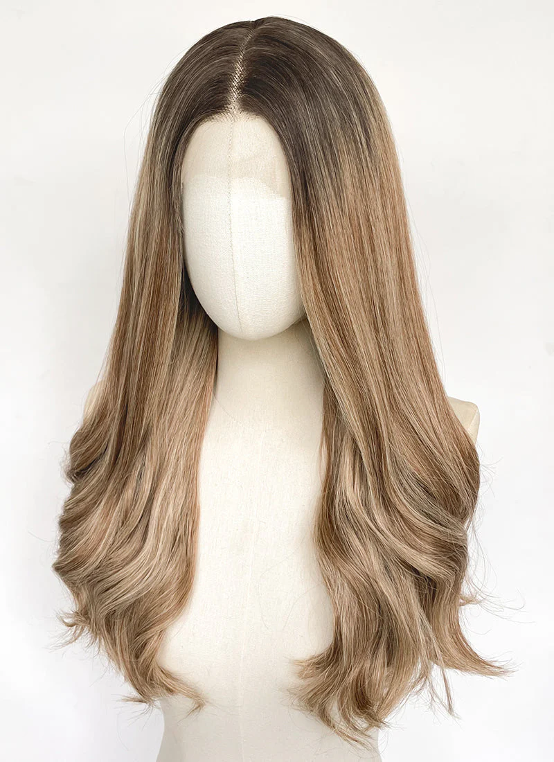 Stranger Things Holly Wheeler Mixed Blonde With Dark Roots Wavy 13" x 6" Lace Top Synthetic Wig LFS054 - Image 7