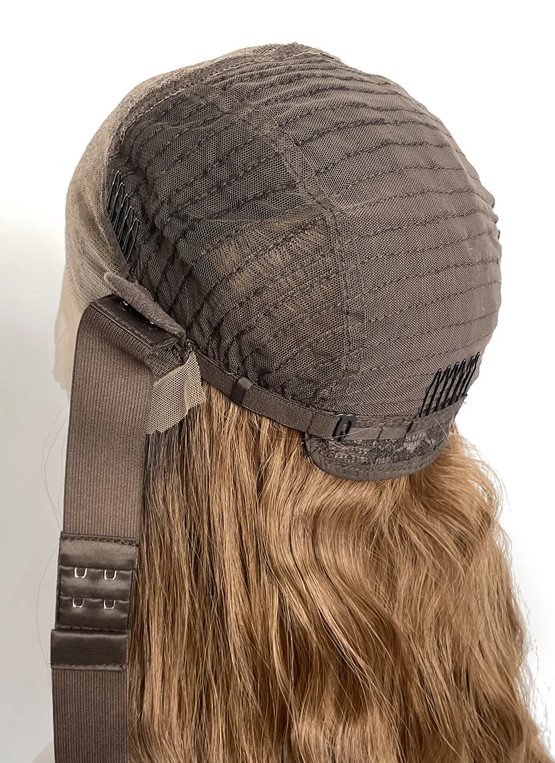 Blonde With Dark Roots Wavy 13" x 6" Lace Top Kanekalon Synthetic Hair Wig LFS056 - Image 8