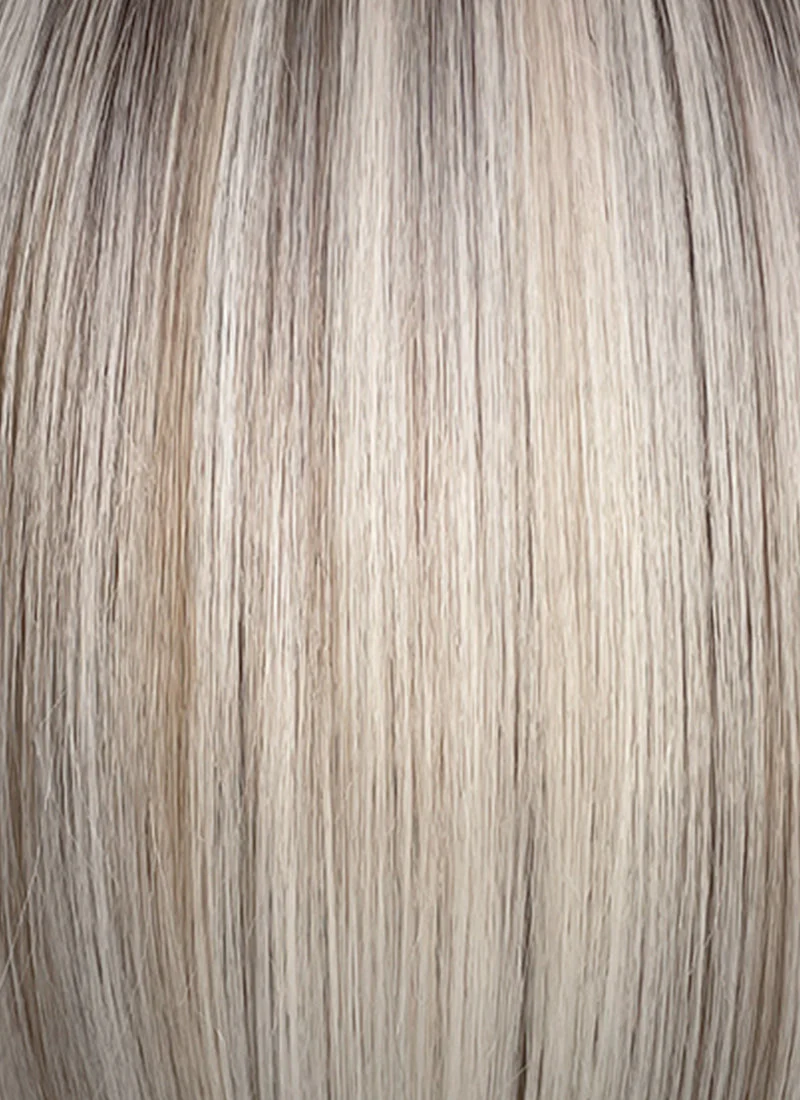 Mixed Blonde With Dark Roots Straight 13" x 6" Bob Lace Top Kanekalon Synthetic Hair Wig LFS059 - Image 7