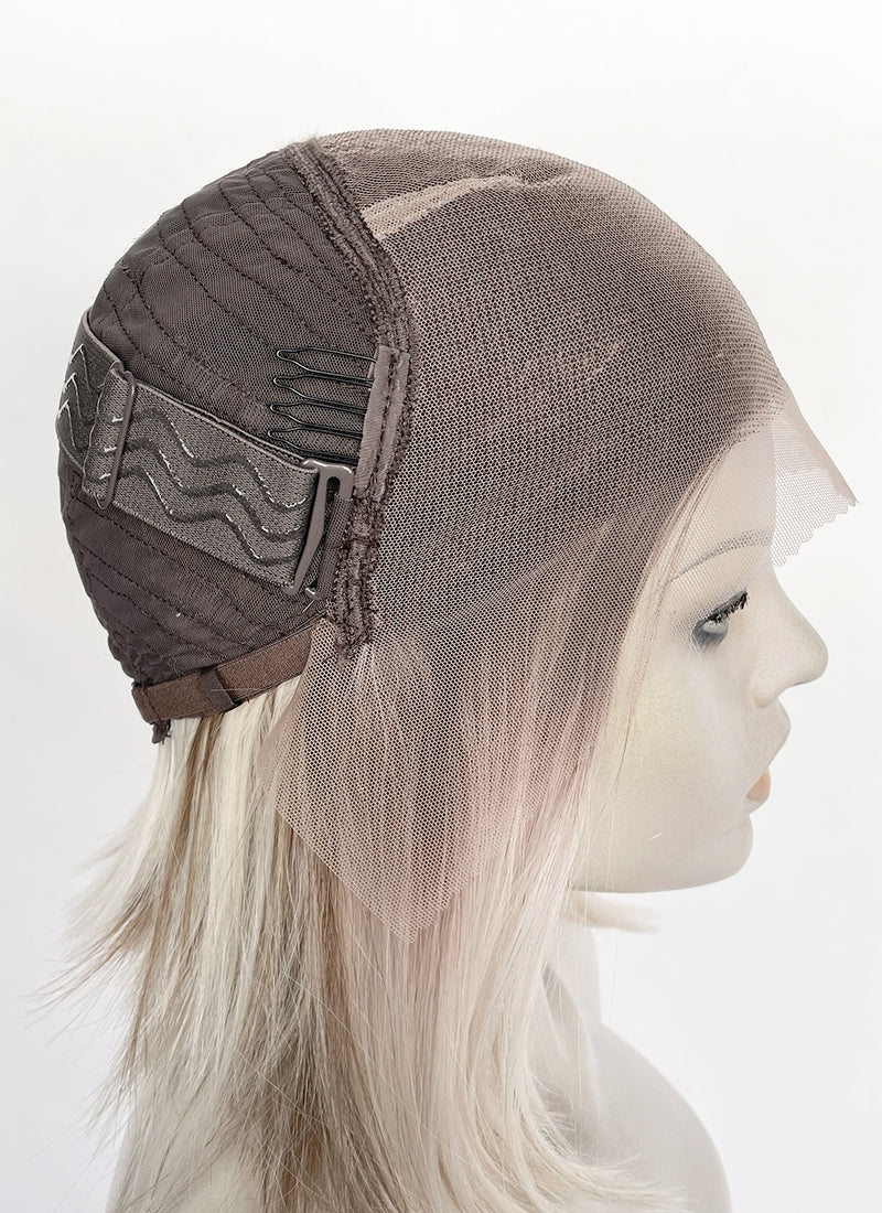 Mixed Blonde With Dark Roots Straight 13" x 6" Bob Lace Top Kanekalon Synthetic Hair Wig LFS059 - Image 9