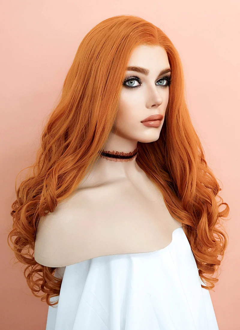 Ginger Wavy Lace Front Synthetic Wig LW085E - Image 4