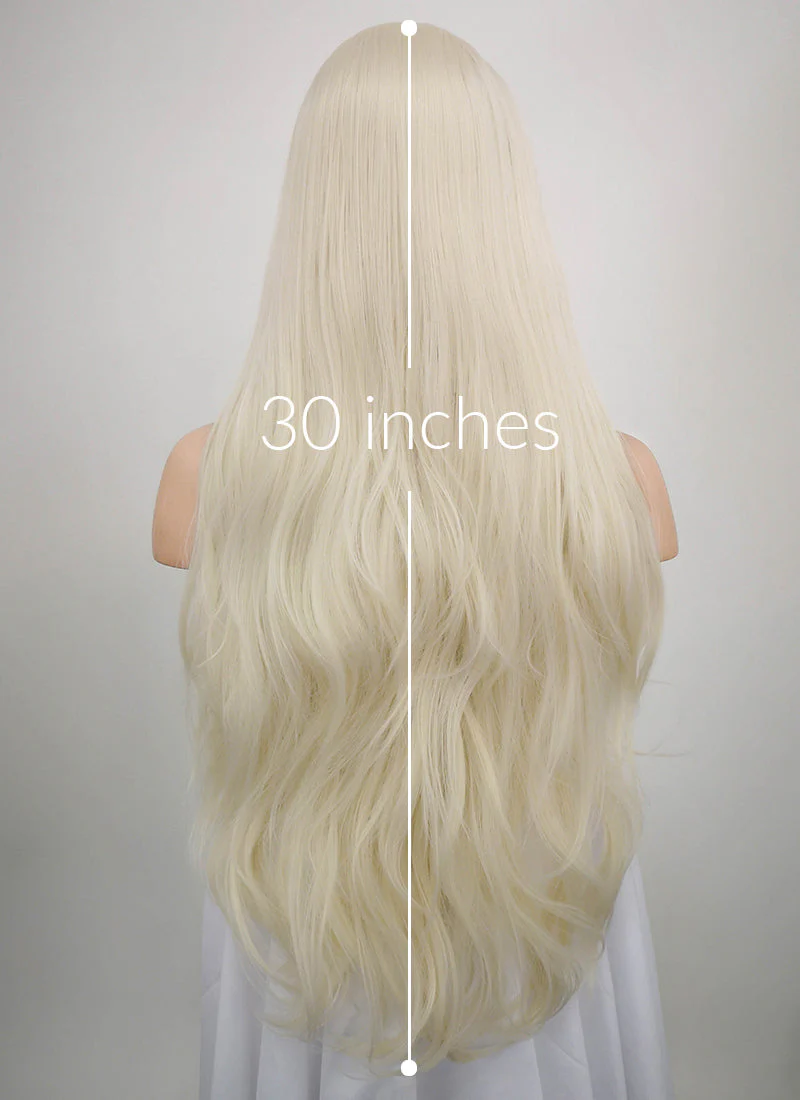 Straight Platinum Blonde Lace Front Synthetic Wig LW150D - Image 7