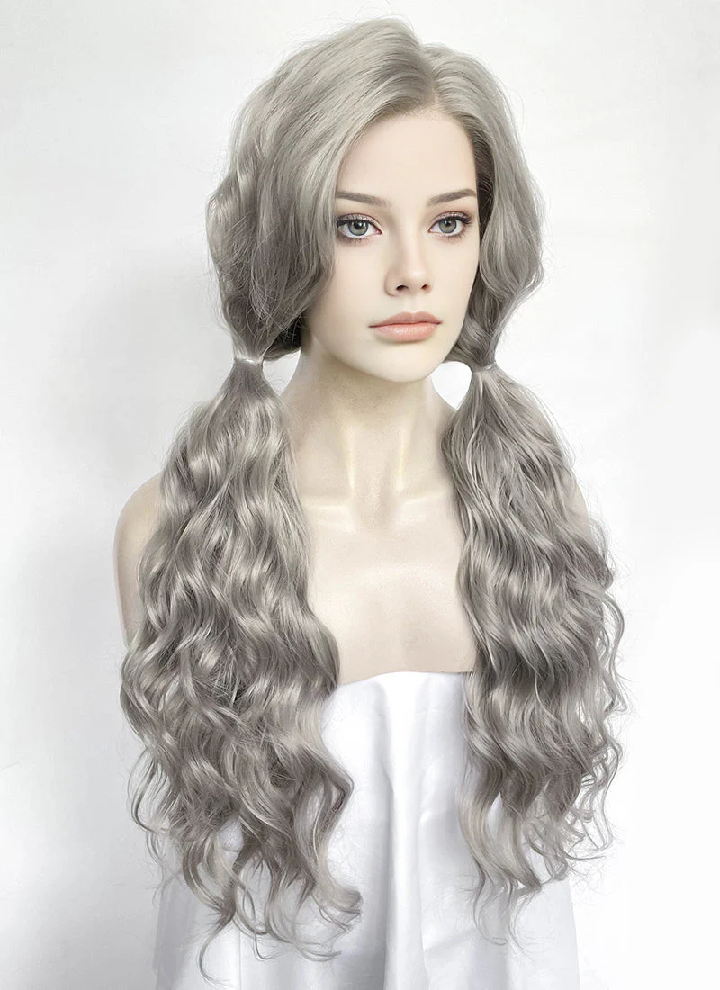 Grey Wavy Lace Front Synthetic Hair Wig LW4070 - Image 3