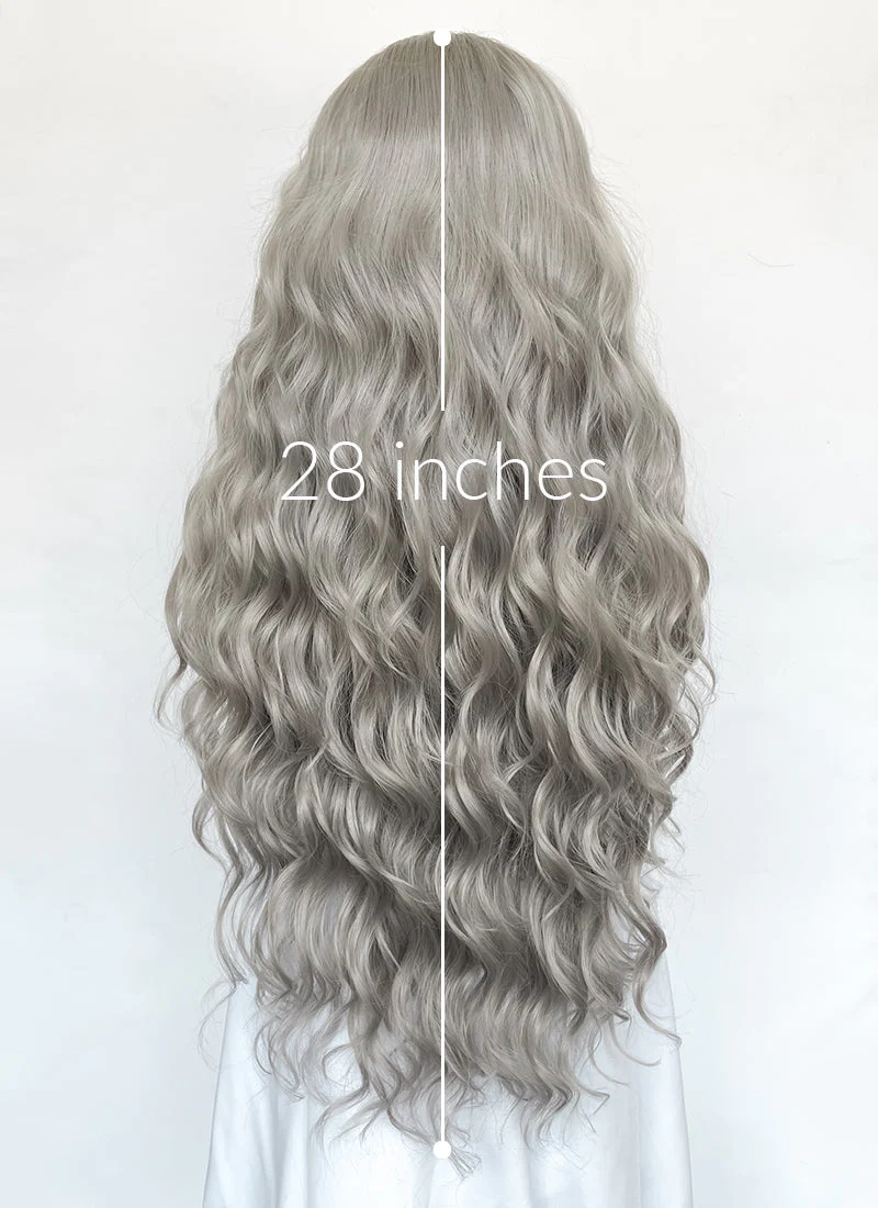 Grey Wavy Lace Front Synthetic Hair Wig LW4070 - Image 8