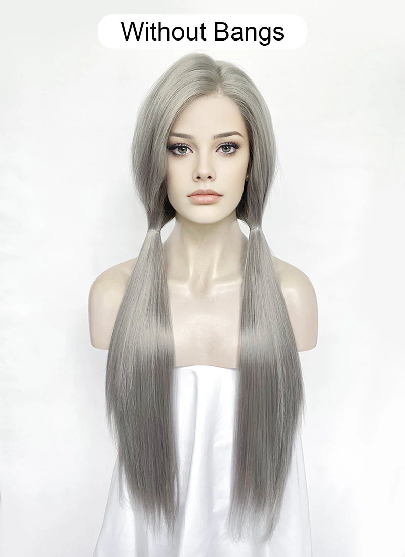 Grey Straight Lace Front Synthetic Hair Wig LW4071 - Image 3