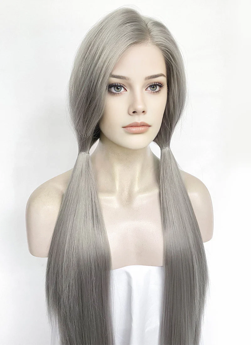 Grey Straight Lace Front Synthetic Hair Wig LW4071 - Image 5