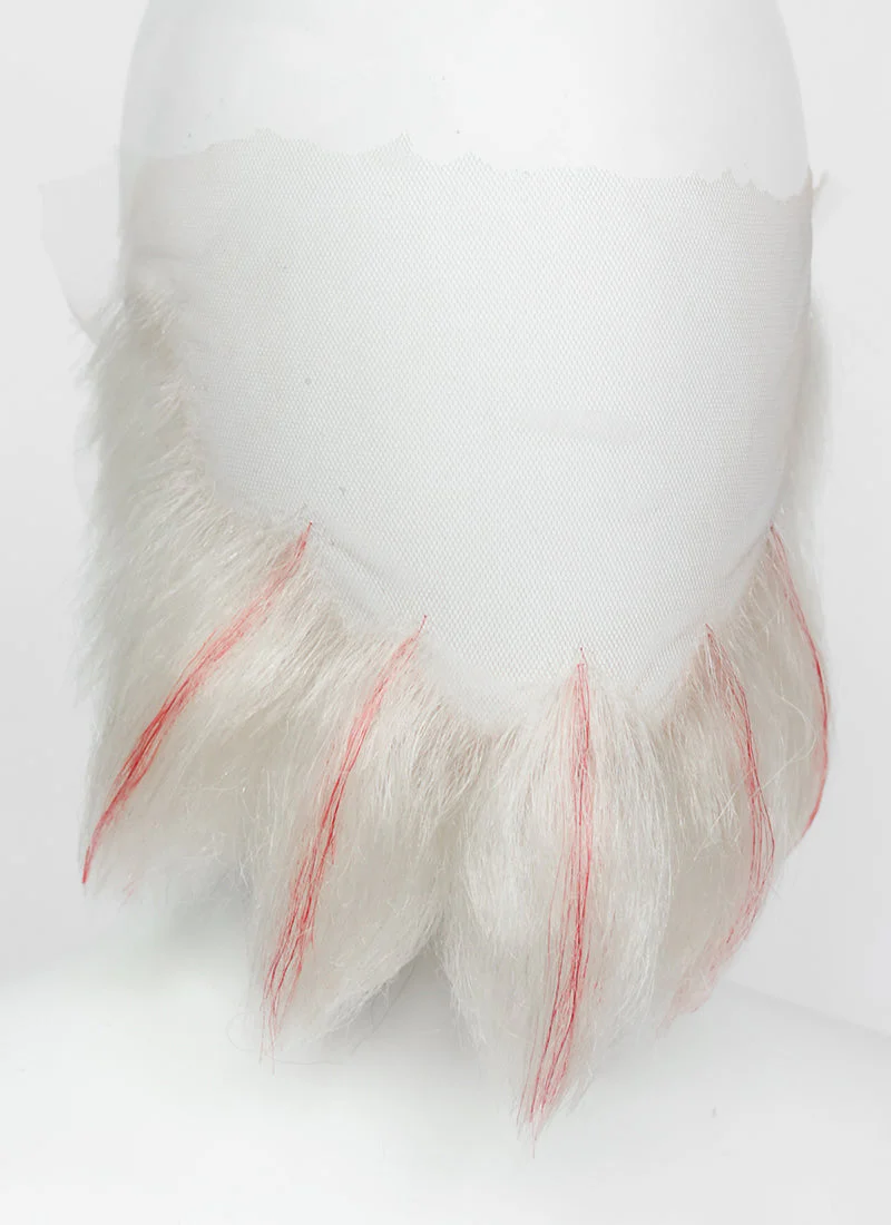 Pokemon Legends Z-A Lysandre Handmade HD Lace Realistic Platinum Blonde Mixed Red Beard and Moustache Facial Hair Set MB046 - Image 2