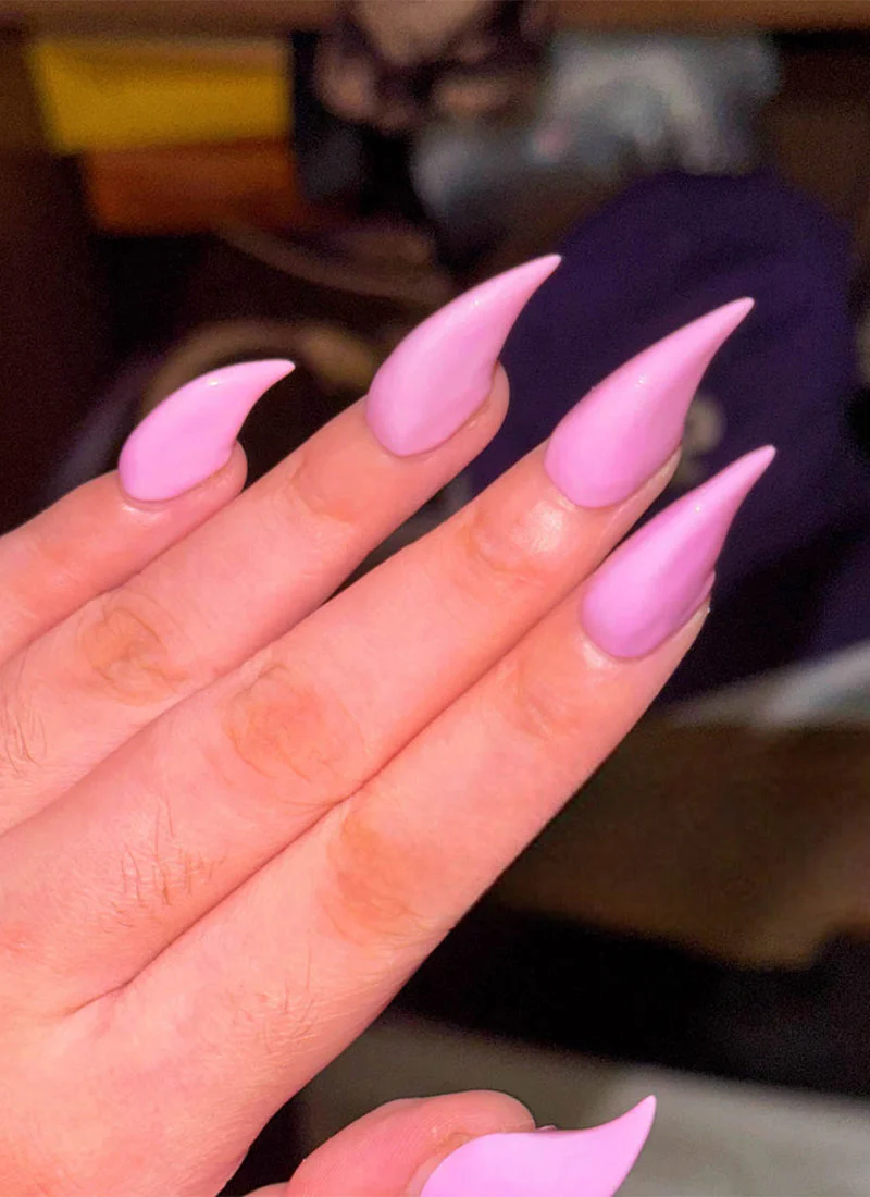 3D Barbie Pink Claw Handmade Press-On Nails NF067 - Image 3