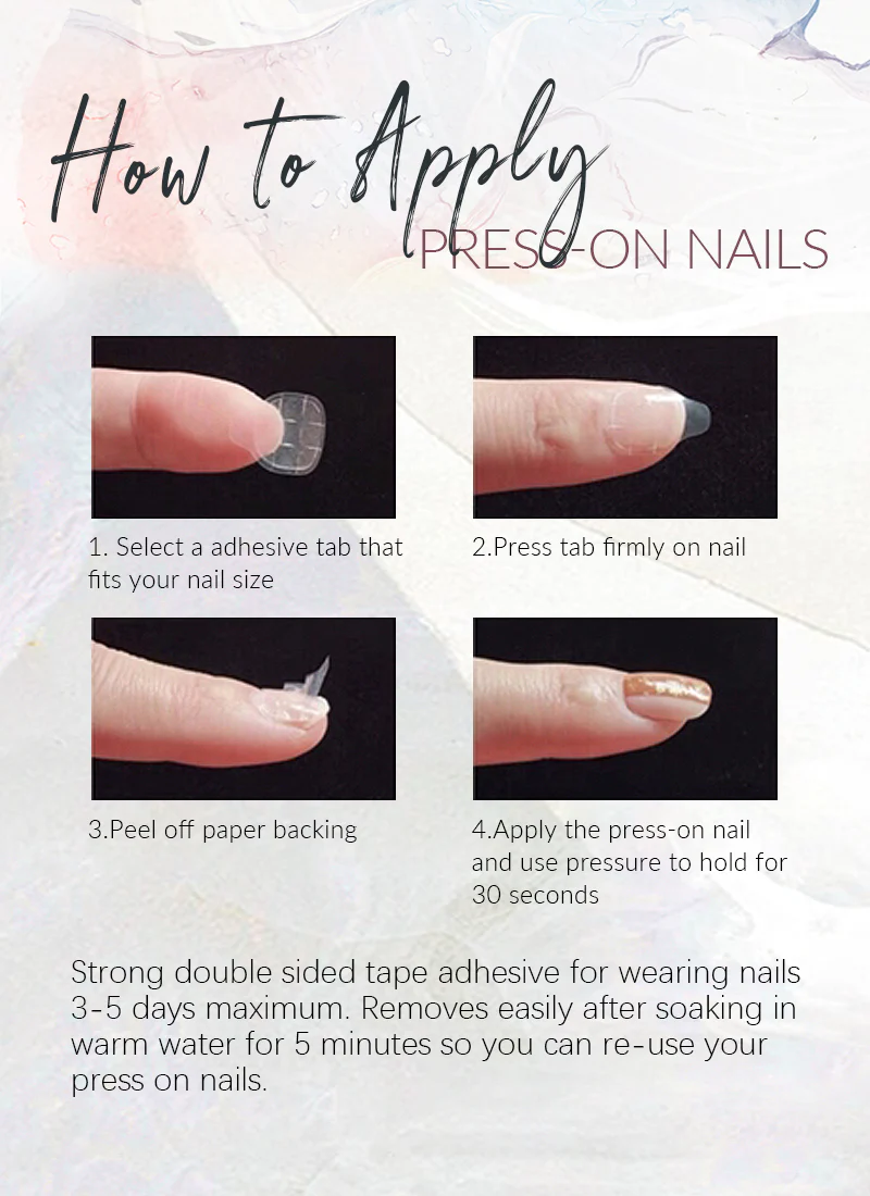 Gilded Wine Retro Elegance-Tone Square Reusable Press-On Nails NF017 - Image 3