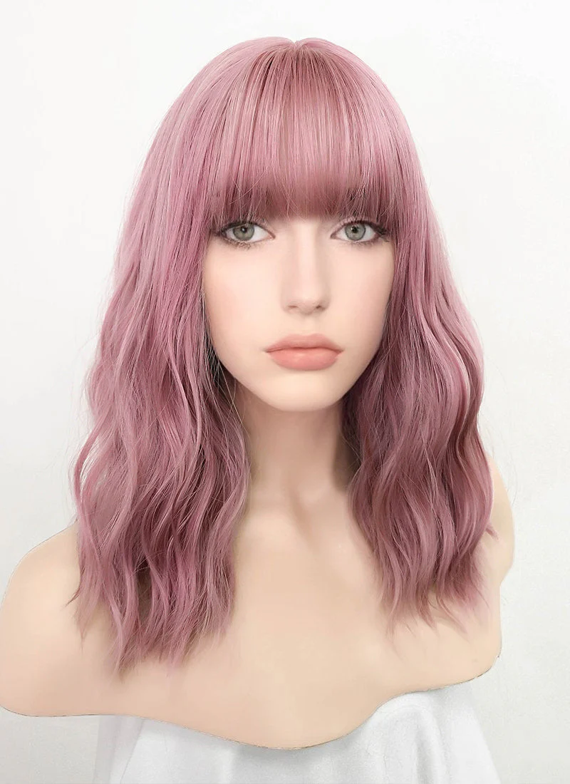 Pink Wavy Synthetic Wig NS063 - Image 4
