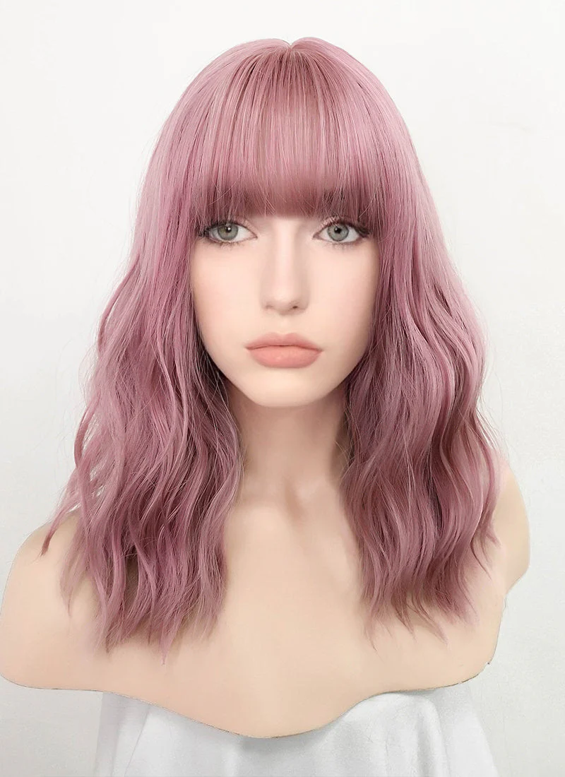 Pink Wavy Synthetic Wig NS063 - Image 5