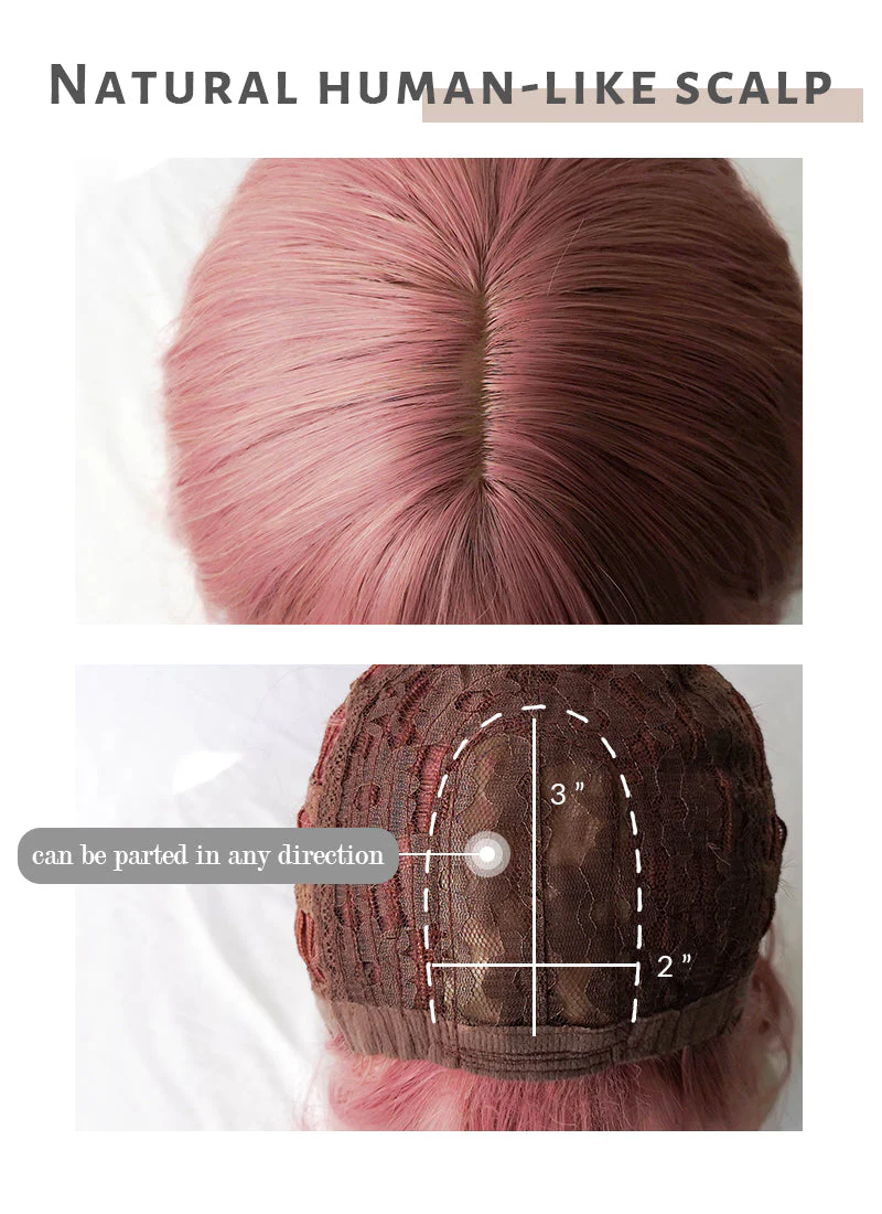 Pink Wavy Synthetic Wig NS063 - Image 6