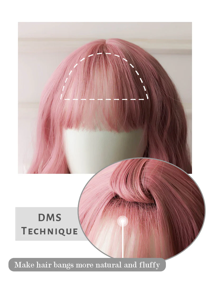 Pink Wavy Synthetic Wig NS063 - Image 8