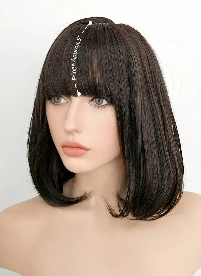 Brunette Straight Bob Synthetic Wig NS077 - Image 6