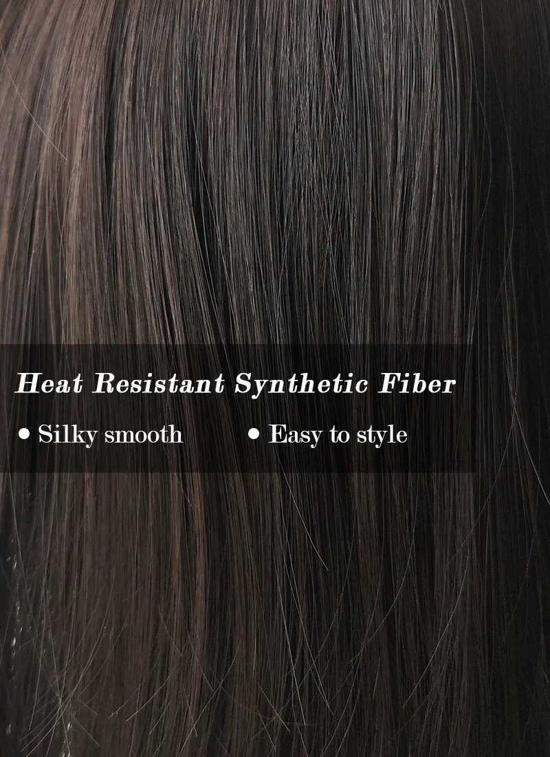 Brunette Straight Bob Synthetic Wig NS077 - Image 8