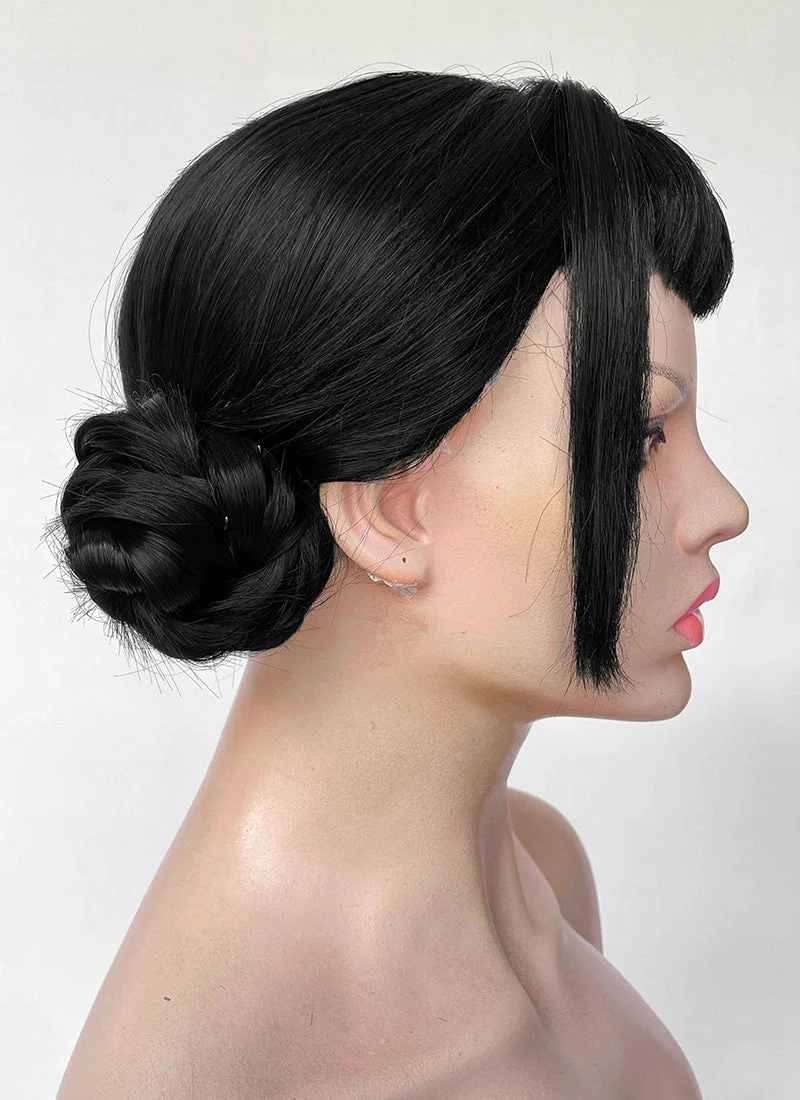 KPop Demon Hunters Zoey Jet Black Braided Synthetic Hair Wig NS2002 - Image 8