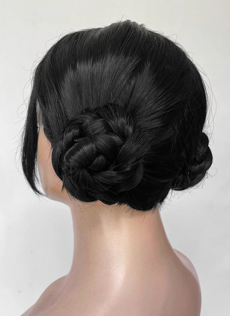 KPop Demon Hunters Zoey Jet Black Braided Synthetic Hair Wig NS2002 - Image 9