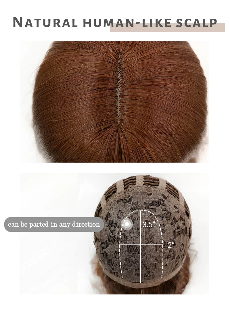 Auburn Wavy Synthetic Hair Wig NS376 - Image 3