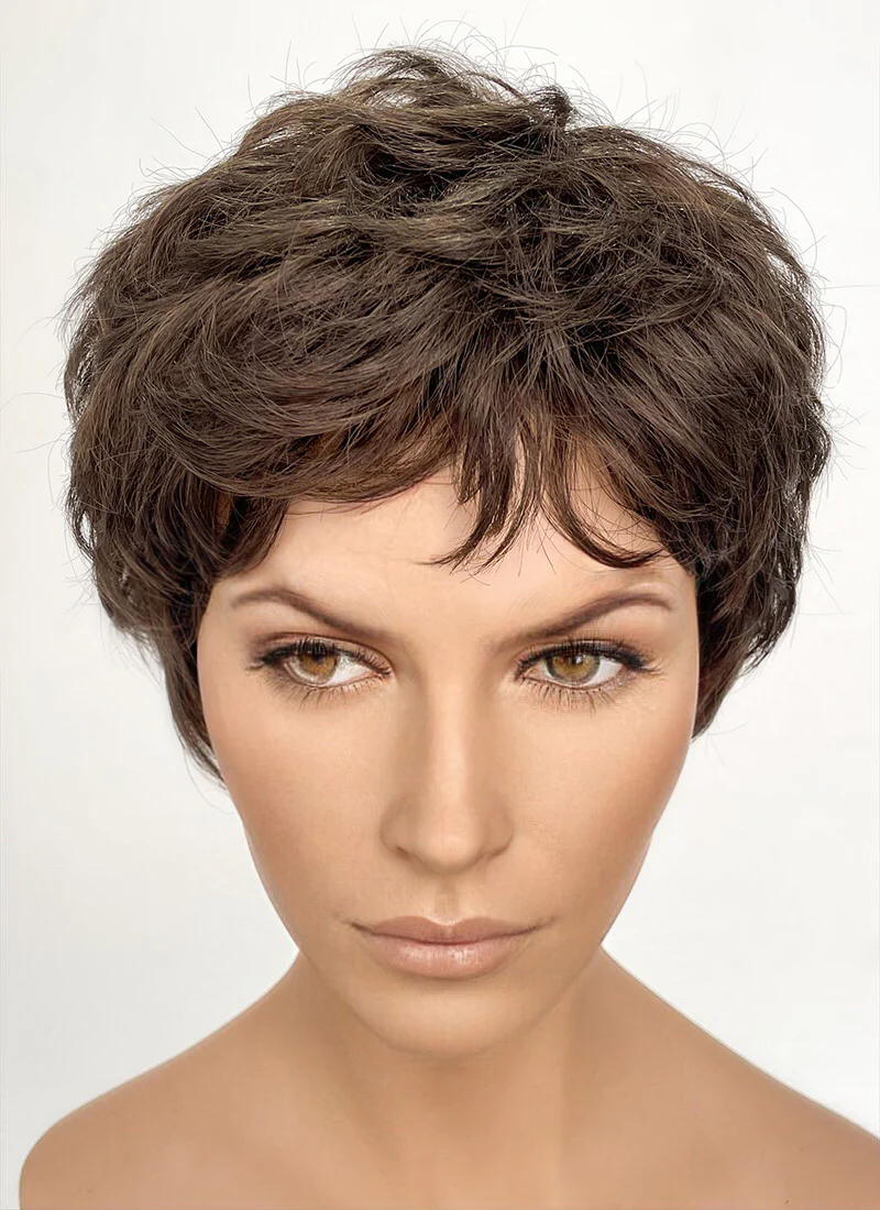 Ant-Man and the Wasp Hope van Dyne Brunette Wavy Pixie Synthetic Wig NS426 - Image 2