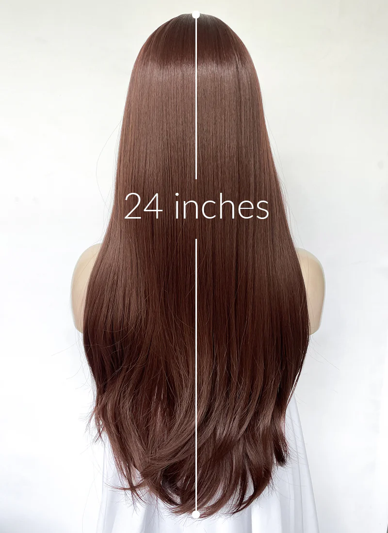Reddish Brown Straight Synthetic Hair Wig NS535 - Image 5