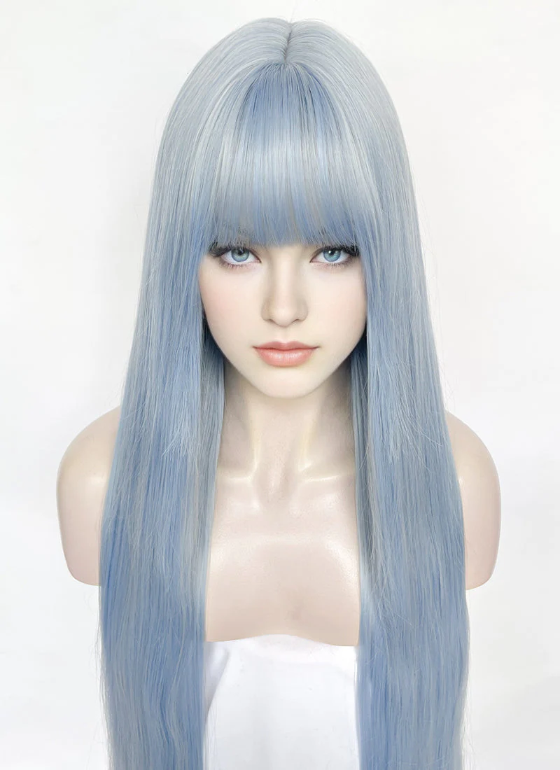 Pastel Blue Straight Synthetic Hair Wig NS558 - Image 3