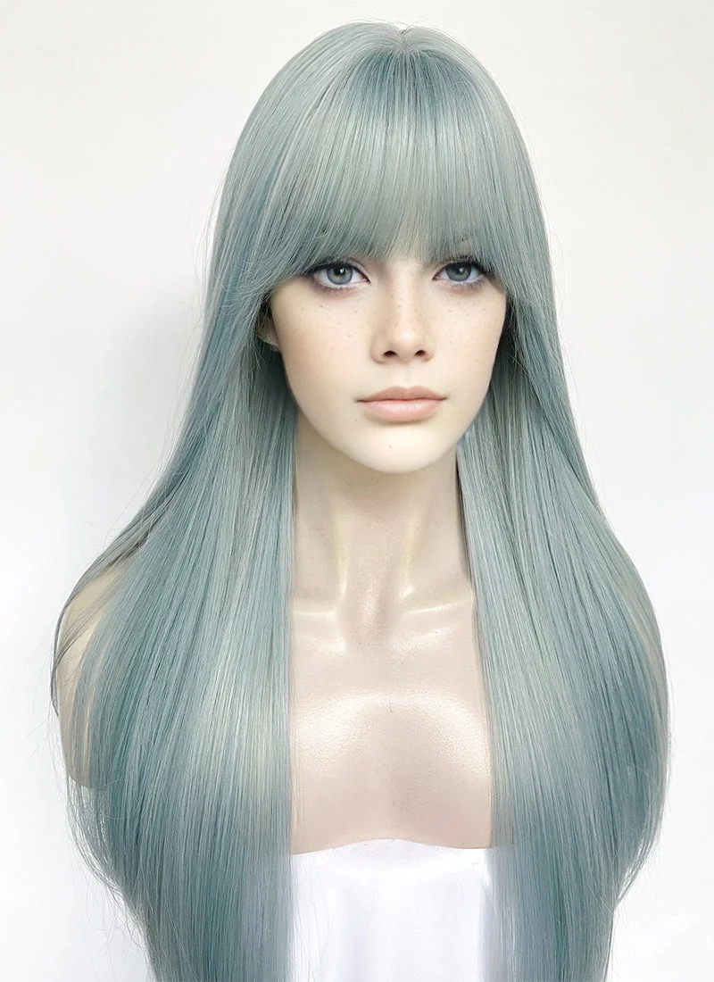 Pastel Blue Straight Synthetic Hair Wig NS565 - Image 2